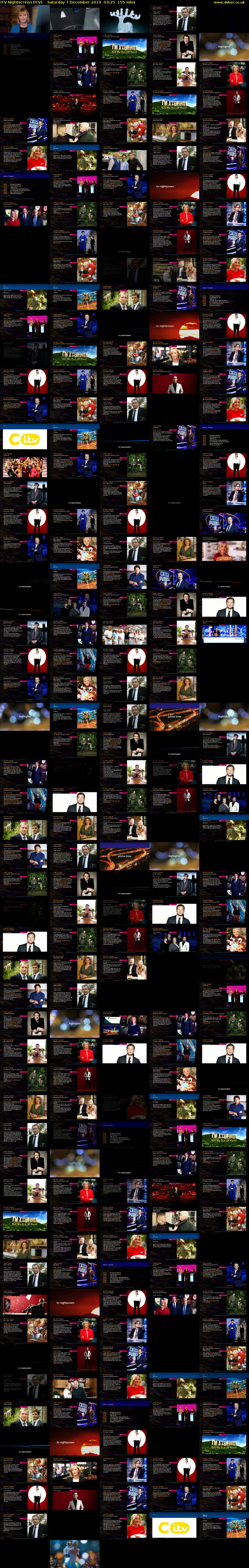 ITV Nightscreen (ITV) Saturday 7 December 2019 03:25 - 06:00