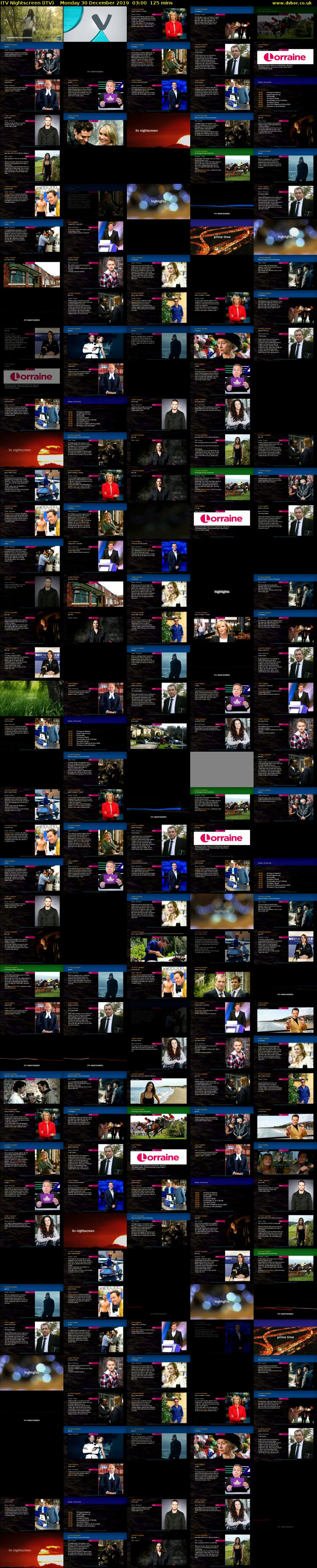 ITV Nightscreen (ITV) Monday 30 December 2019 03:00 - 05:05