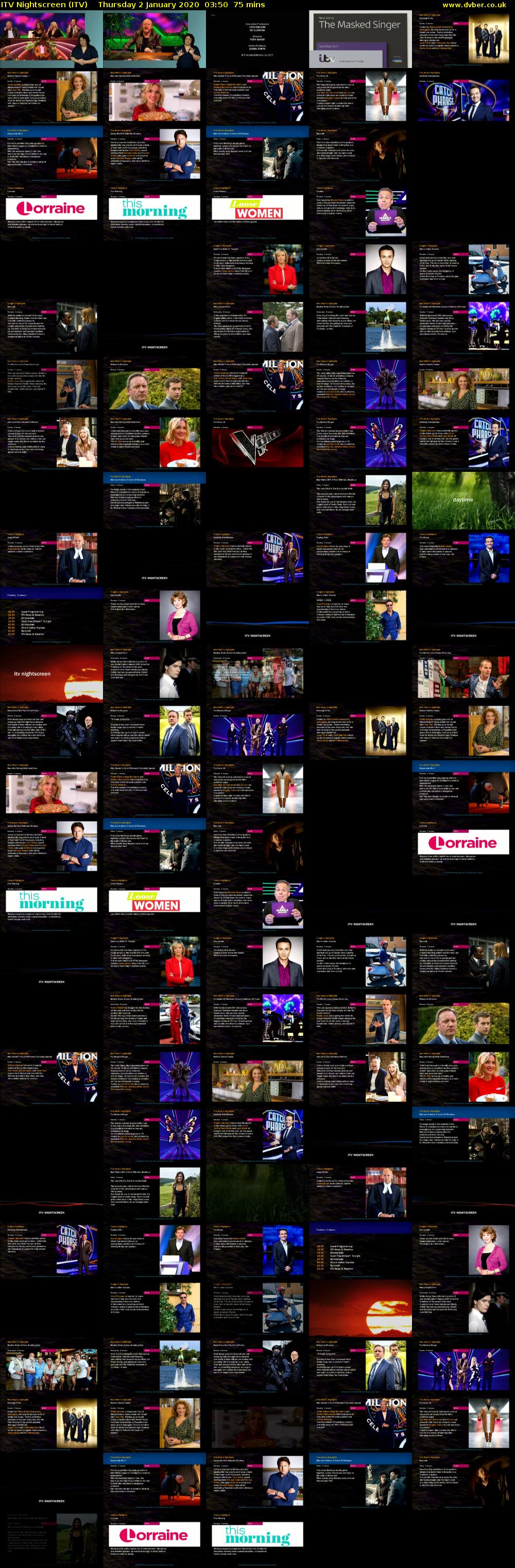 ITV Nightscreen (ITV) Thursday 2 January 2020 03:50 - 05:05