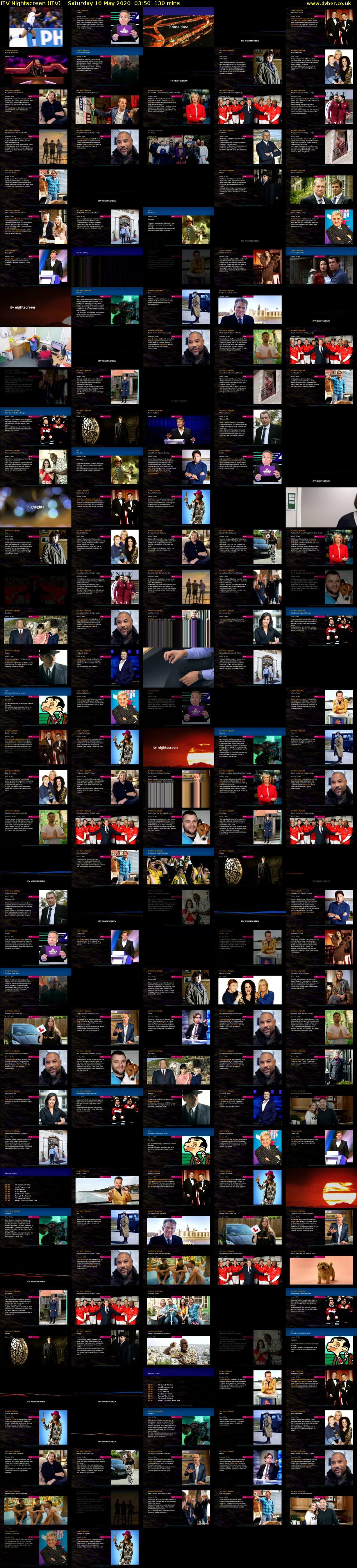 ITV Nightscreen (ITV) Saturday 16 May 2020 03:50 - 06:00