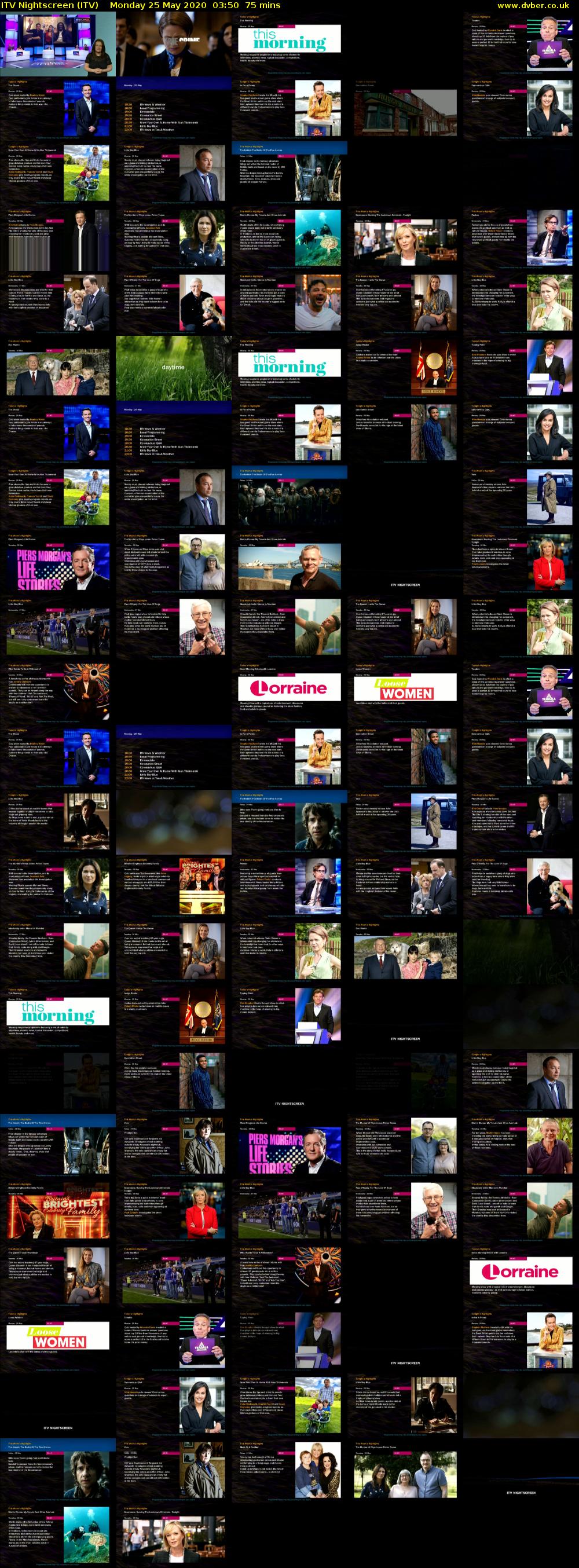 ITV Nightscreen (ITV) Monday 25 May 2020 03:50 - 05:05