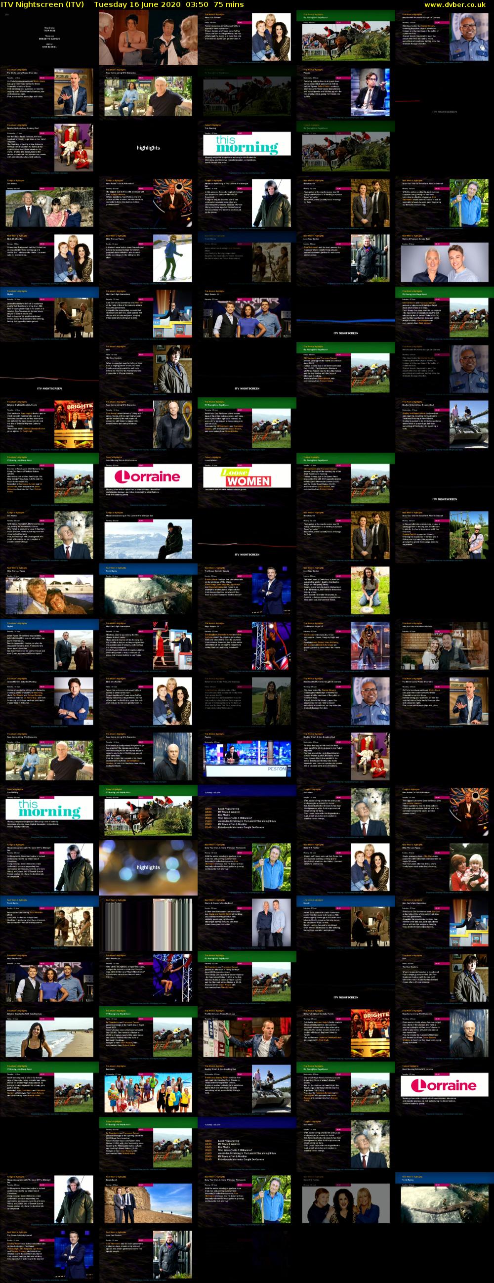 ITV Nightscreen (ITV) Tuesday 16 June 2020 03:50 - 05:05