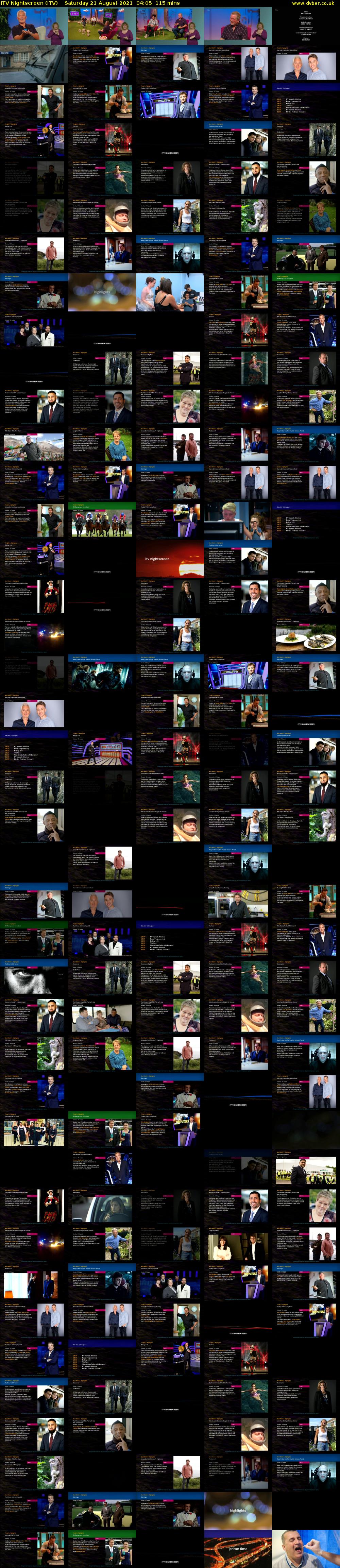 ITV Nightscreen (ITV) Saturday 21 August 2021 04:05 - 06:00