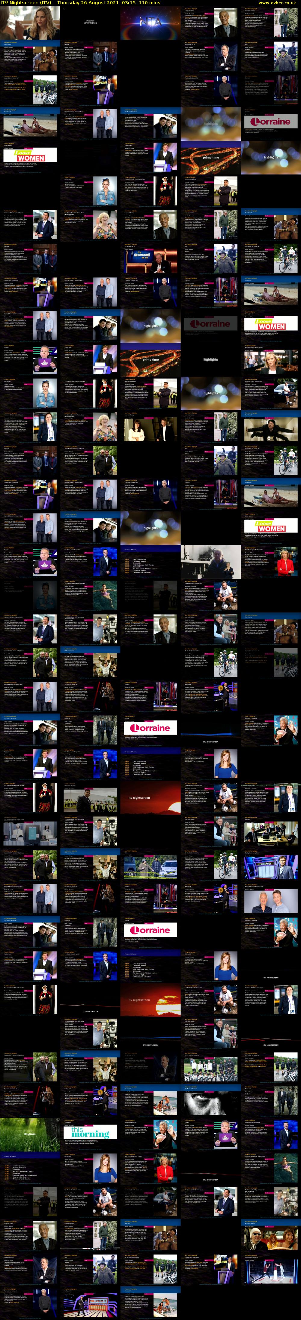 ITV Nightscreen (ITV) Thursday 26 August 2021 03:15 - 05:05