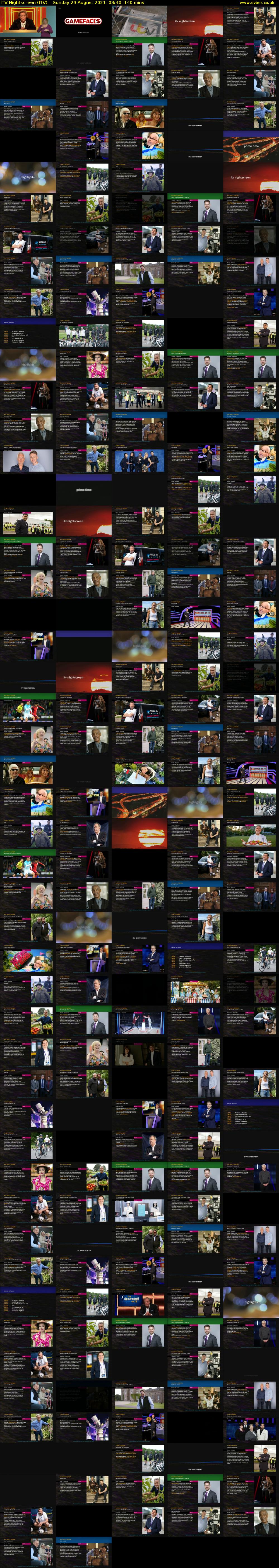ITV Nightscreen (ITV) Sunday 29 August 2021 03:40 - 06:00