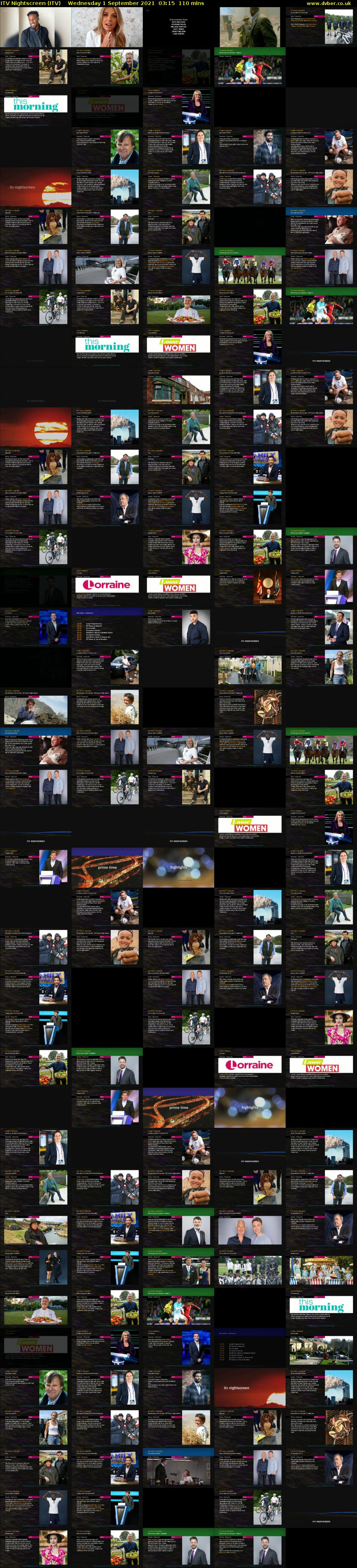 ITV Nightscreen (ITV) Wednesday 1 September 2021 03:15 - 05:05