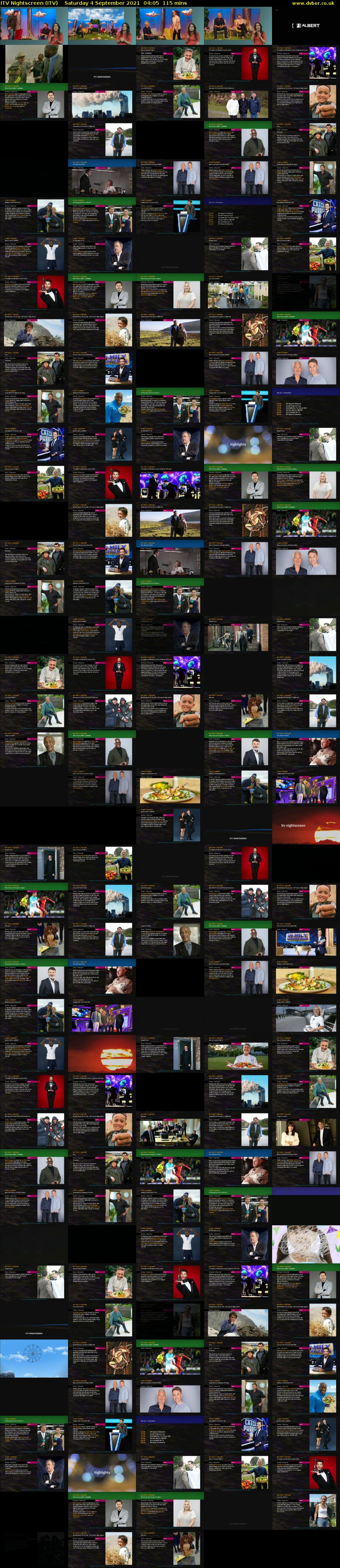 ITV Nightscreen (ITV) Saturday 4 September 2021 04:05 - 06:00