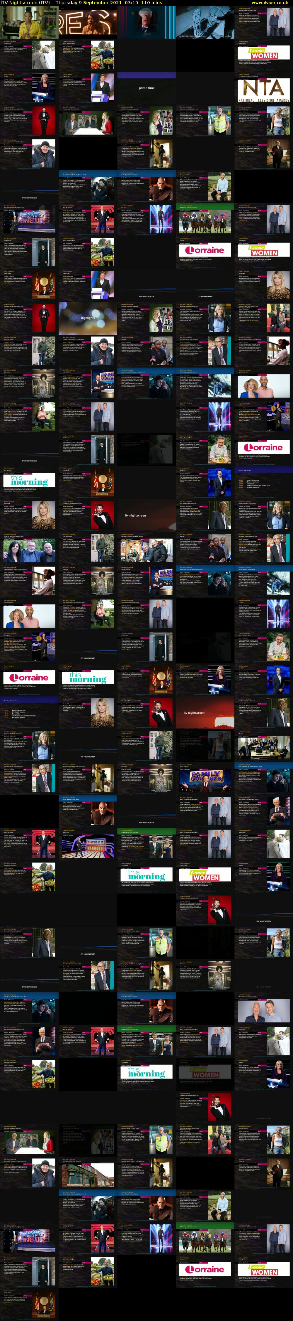 ITV Nightscreen (ITV) Thursday 9 September 2021 03:15 - 05:05