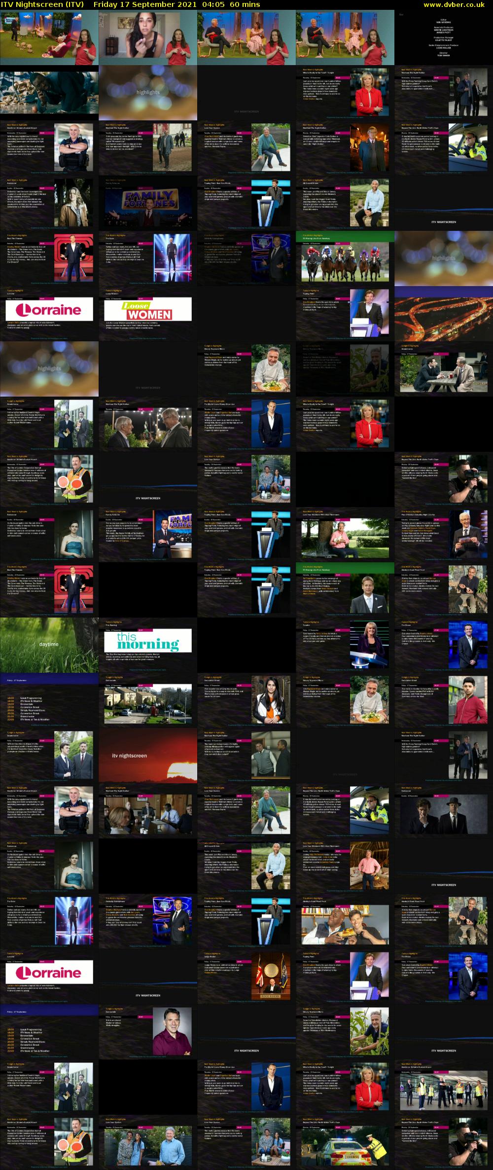ITV Nightscreen (ITV) Friday 17 September 2021 04:05 - 05:05