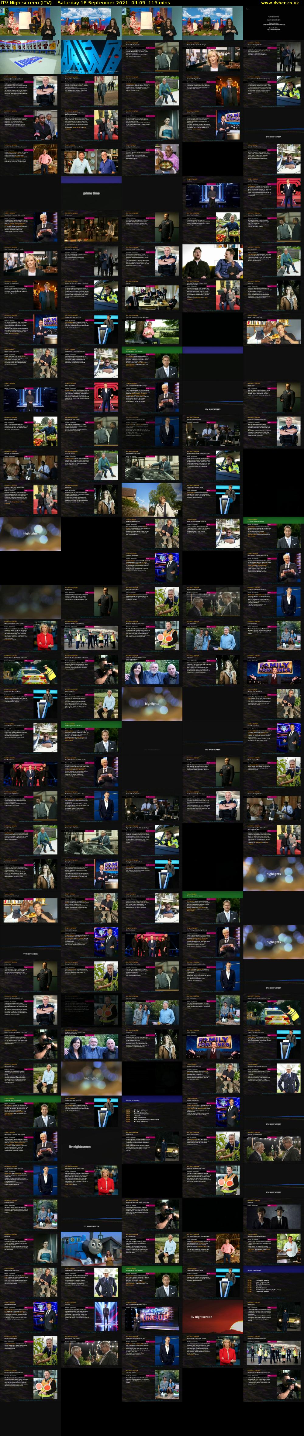 ITV Nightscreen (ITV) Saturday 18 September 2021 04:05 - 06:00