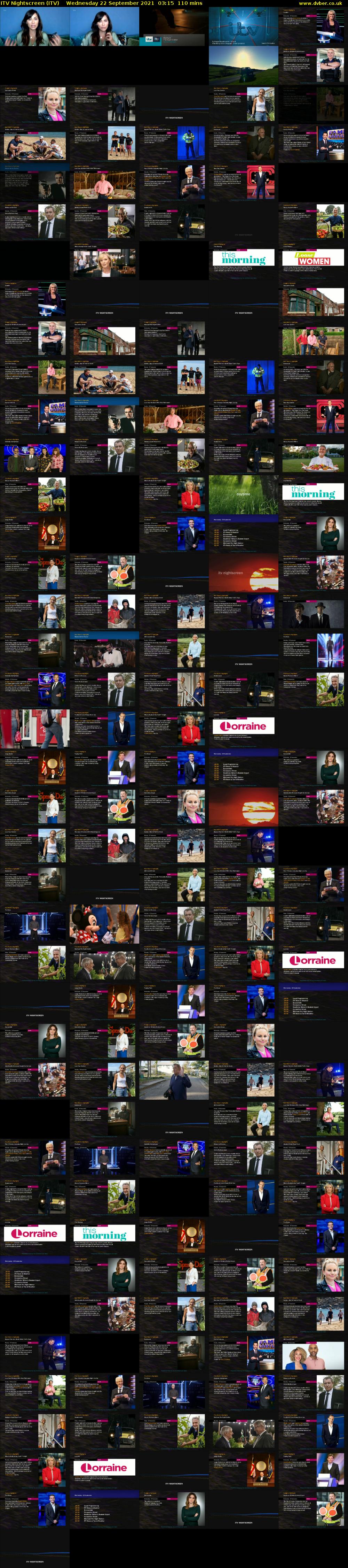 ITV Nightscreen (ITV) Wednesday 22 September 2021 03:15 - 05:05