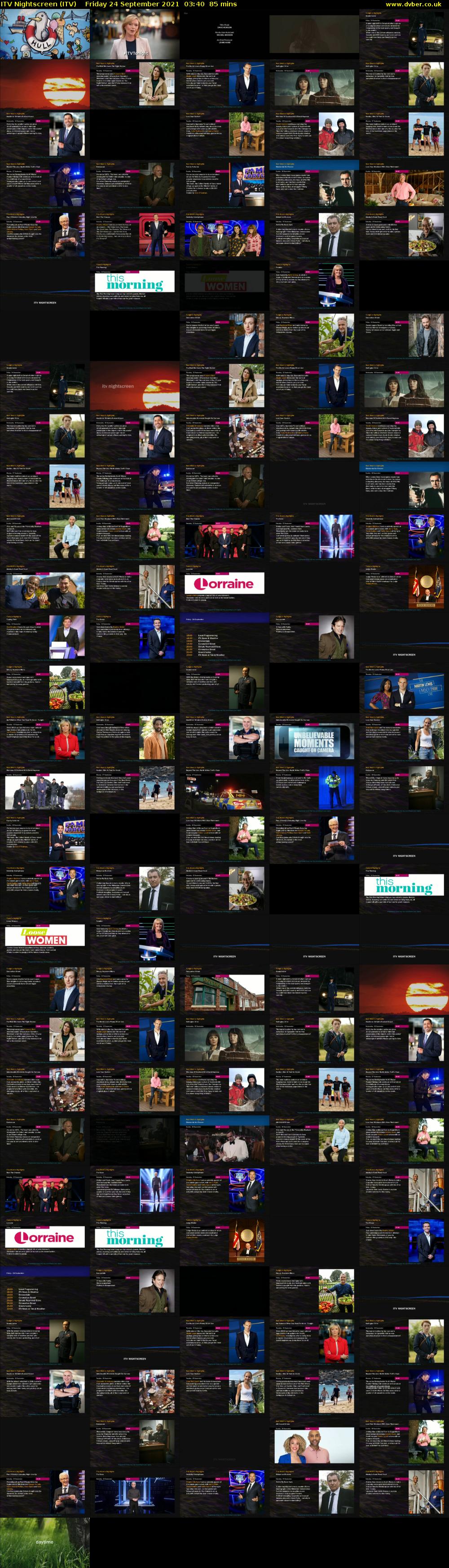 ITV Nightscreen (ITV) Friday 24 September 2021 03:40 - 05:05