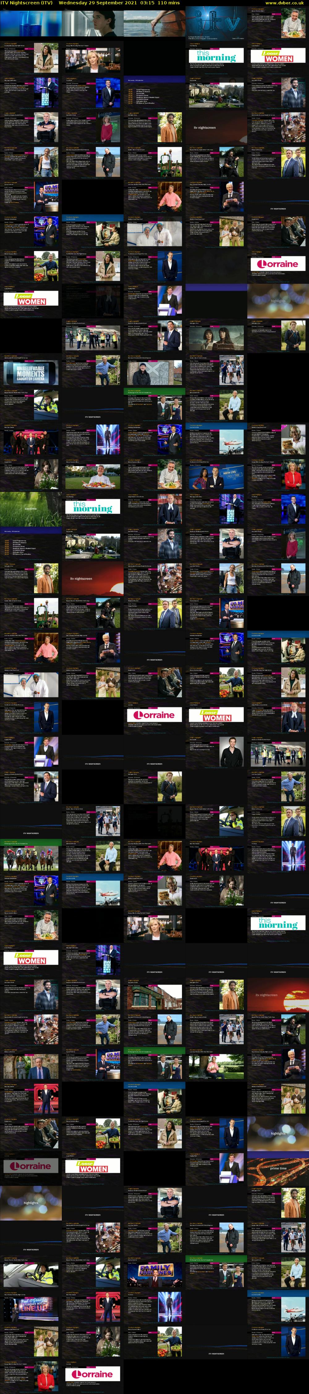 ITV Nightscreen (ITV) Wednesday 29 September 2021 03:15 - 05:05
