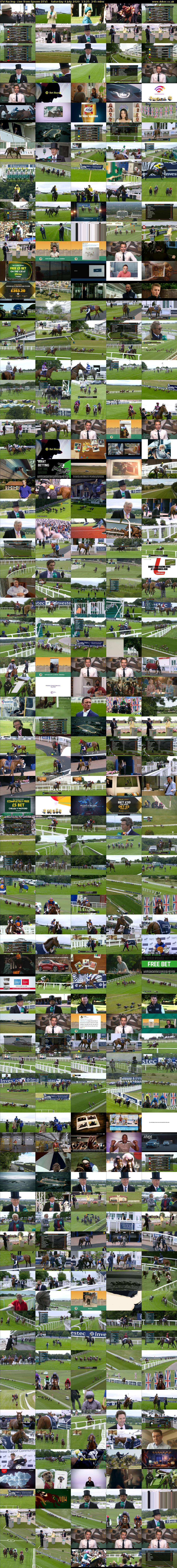 ITV Racing: Live from Epsom (ITV) Saturday 4 July 2020 13:25 - 17:30