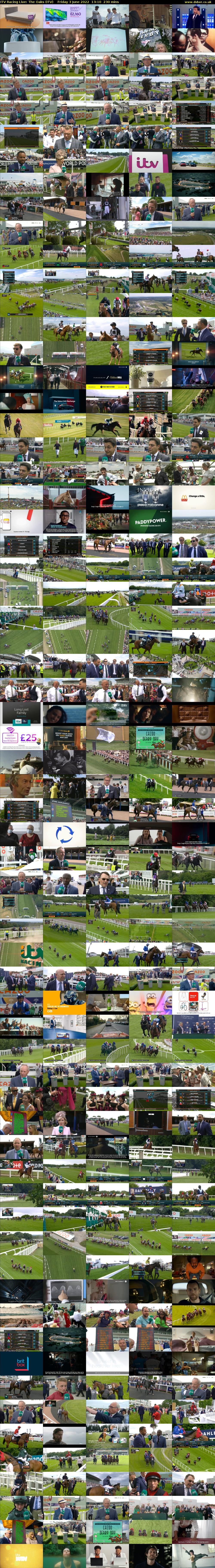 ITV Racing Live: The Oaks (ITV) Friday 3 June 2022 13:10 - 17:00