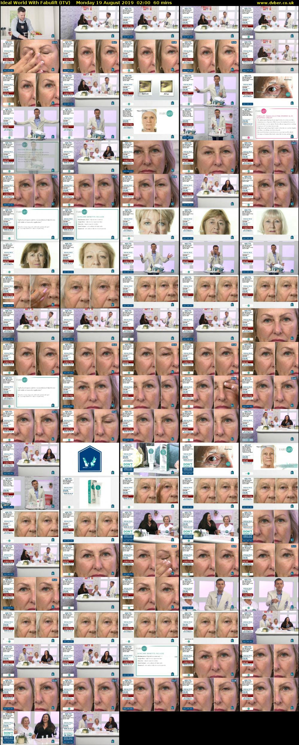 Ideal World With Fabulift (ITV) Monday 19 August 2019 02:00 - 03:00