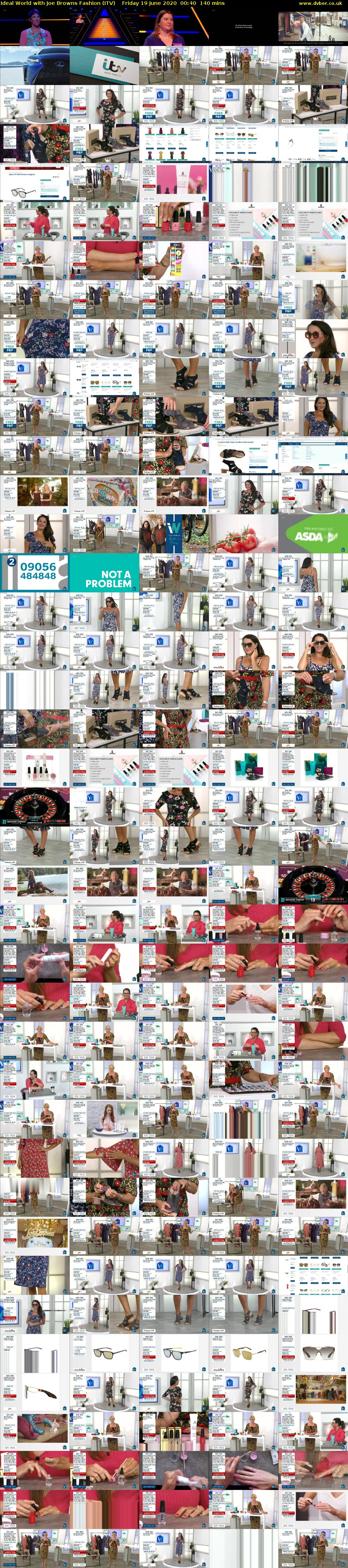 Ideal World with Joe Browns Fashion (ITV) Friday 19 June 2020 00:40 - 03:00