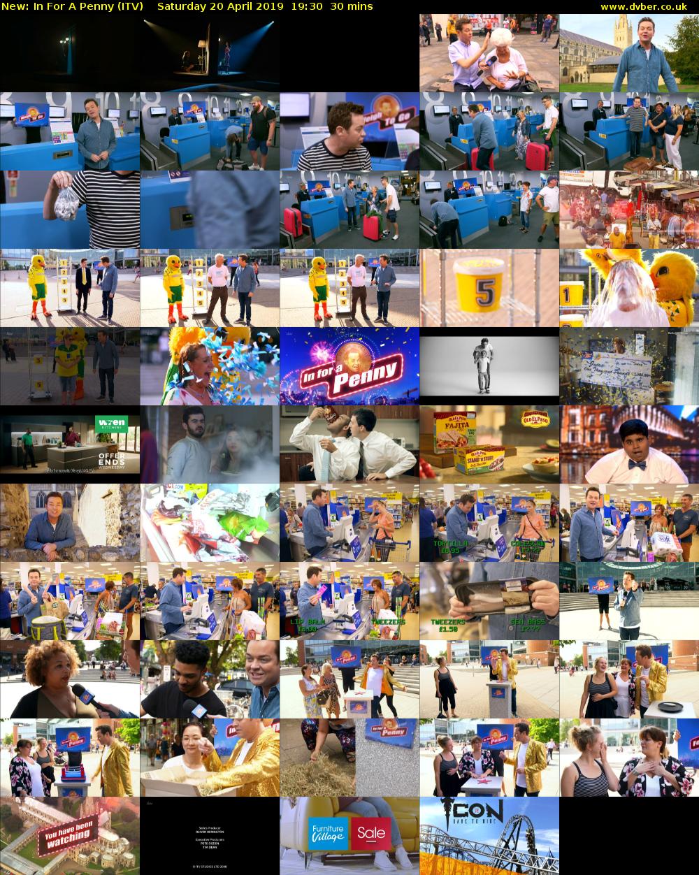 In For A Penny (ITV) Saturday 20 April 2019 19:30 - 20:00