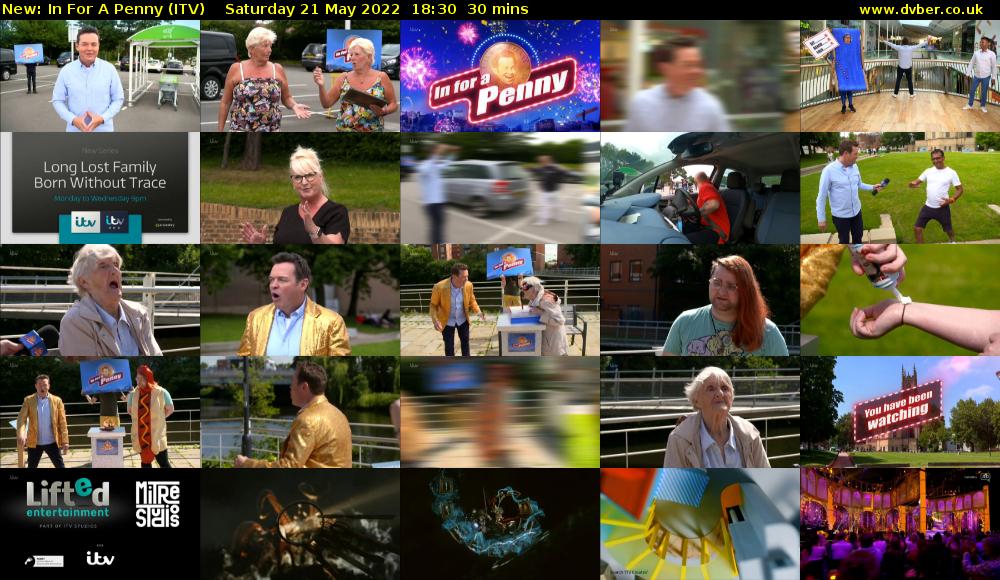 In For A Penny (ITV) Saturday 21 May 2022 18:30 - 19:00