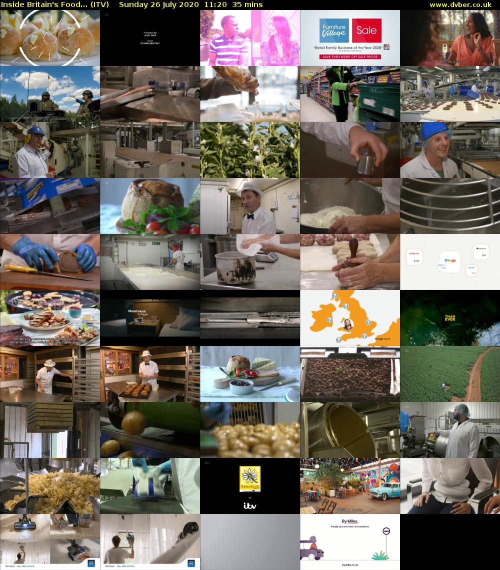 Inside Britain's Food... (ITV) Sunday 26 July 2020 11:20 - 11:55