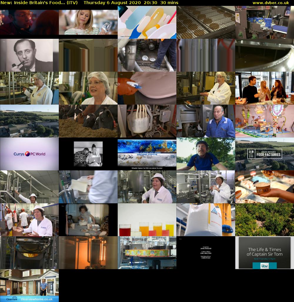 Inside Britain's Food... (ITV) Thursday 6 August 2020 20:30 - 21:00