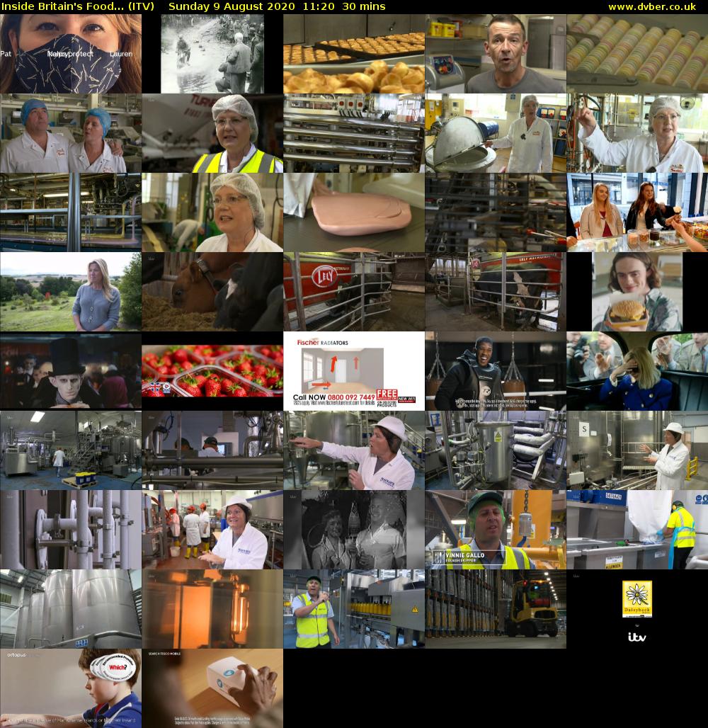 Inside Britain's Food... (ITV) Sunday 9 August 2020 11:20 - 11:50