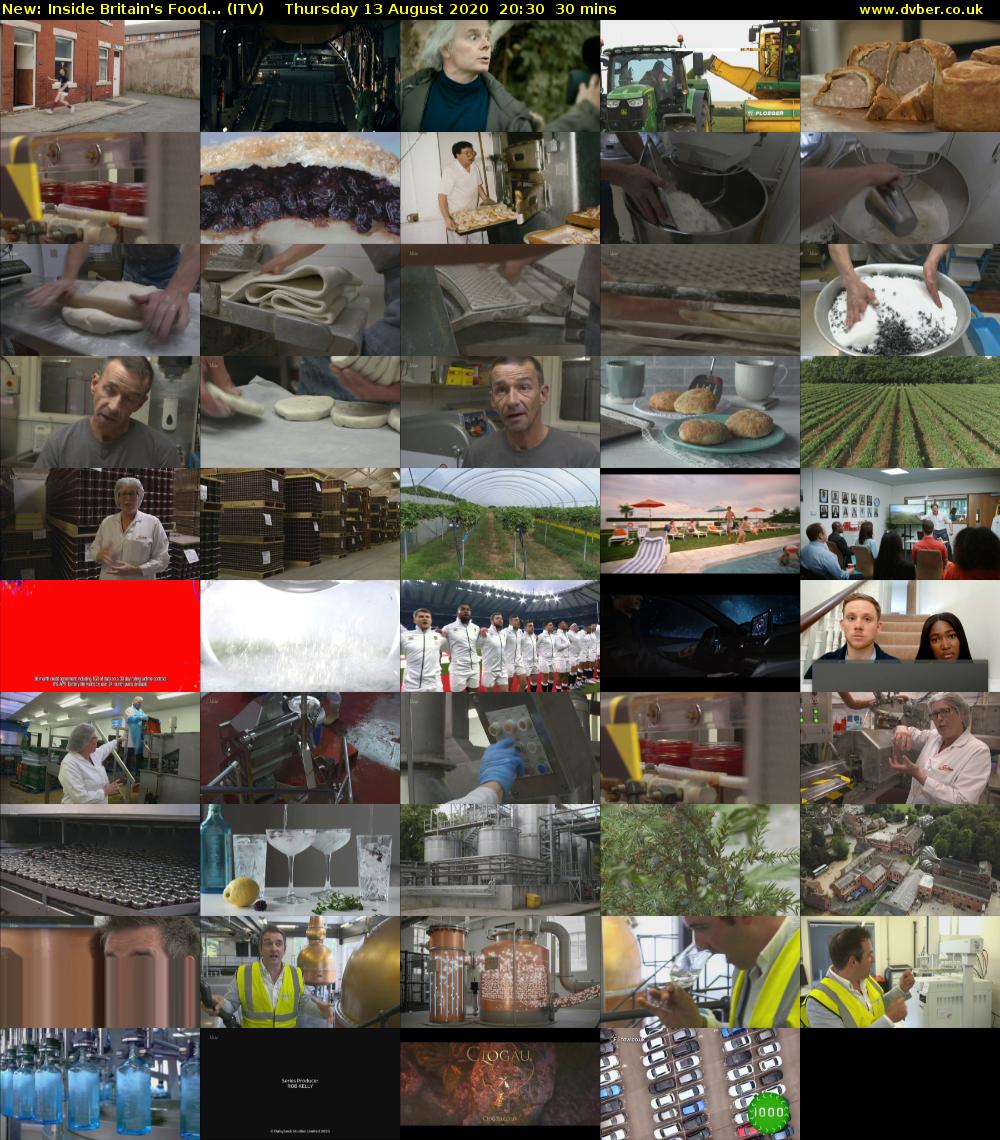 Inside Britain's Food... (ITV) Thursday 13 August 2020 20:30 - 21:00