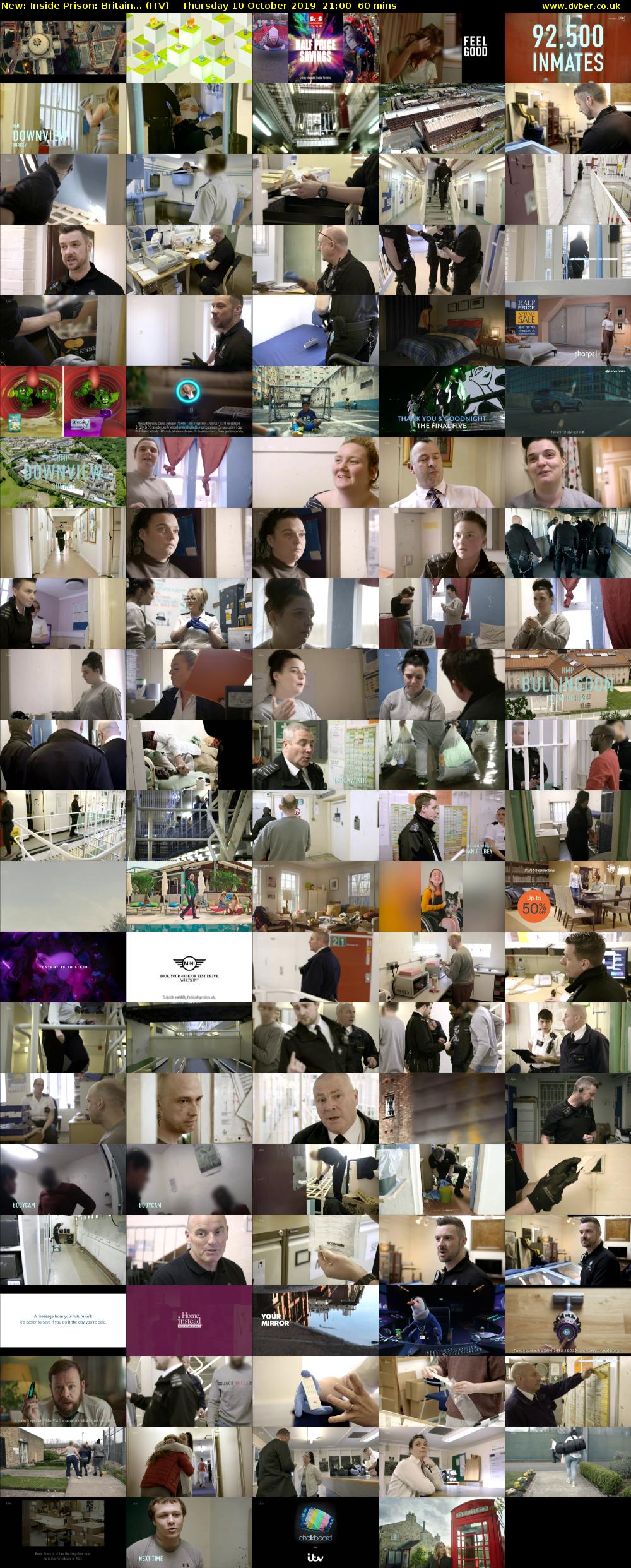 Inside Prison: Britain... (ITV) Thursday 10 October 2019 21:00 - 22:00