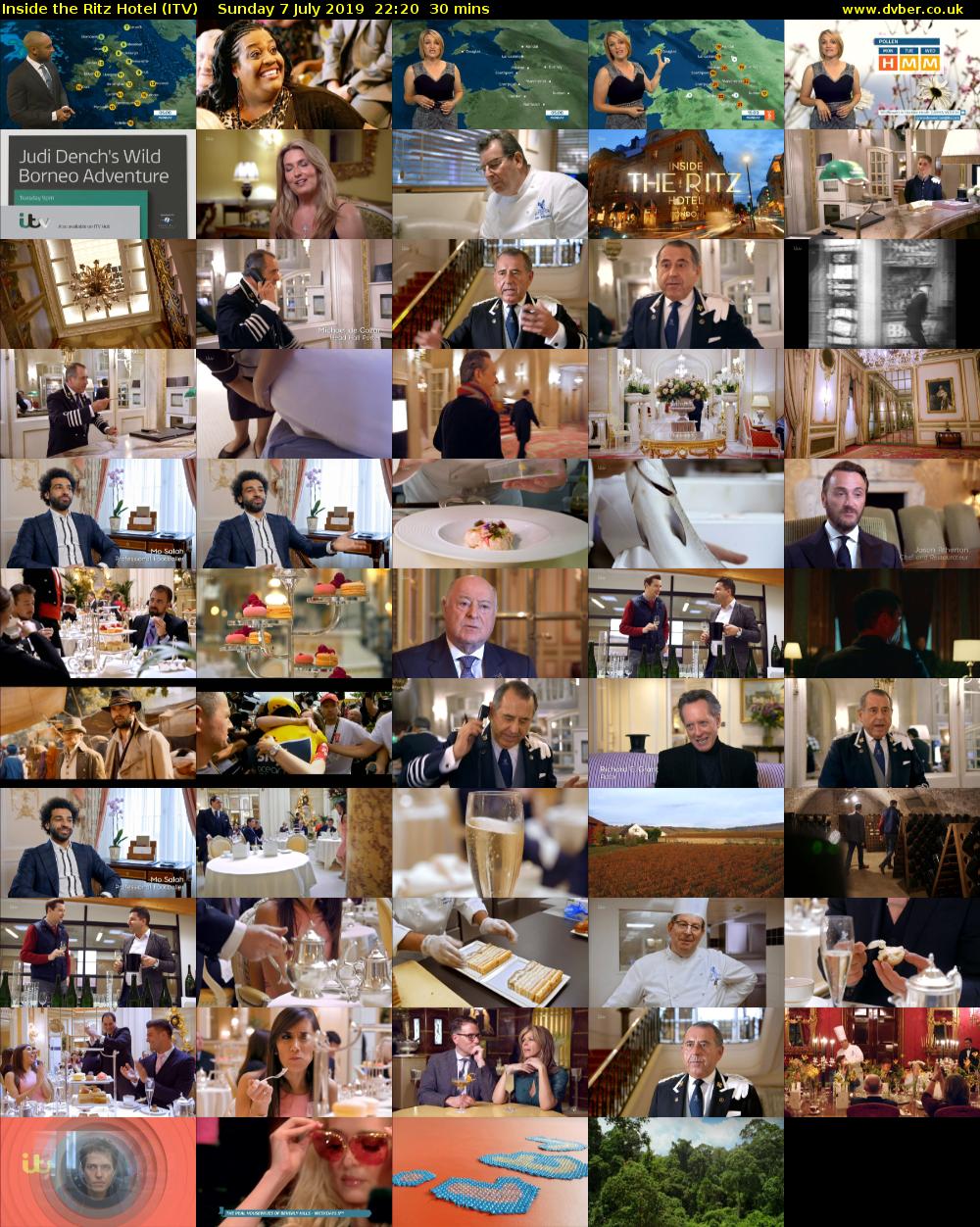 Inside the Ritz Hotel (ITV) Sunday 7 July 2019 22:20 - 22:50