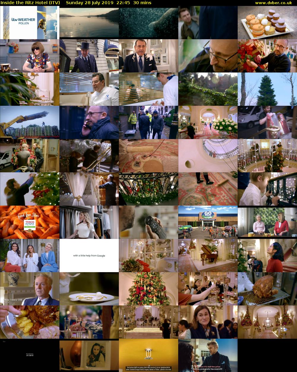 Inside the Ritz Hotel (ITV) Sunday 28 July 2019 22:45 - 23:15