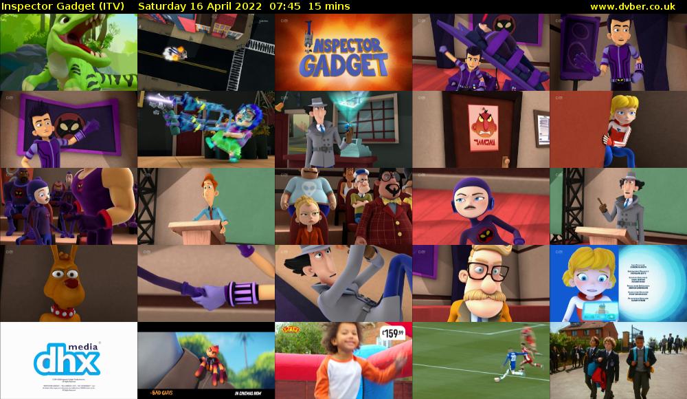Inspector Gadget (ITV) Saturday 16 April 2022 07:45 - 08:00