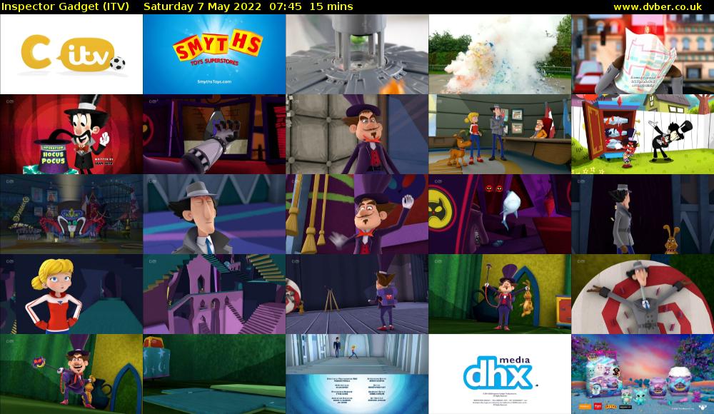 Inspector Gadget (ITV) Saturday 7 May 2022 07:45 - 08:00