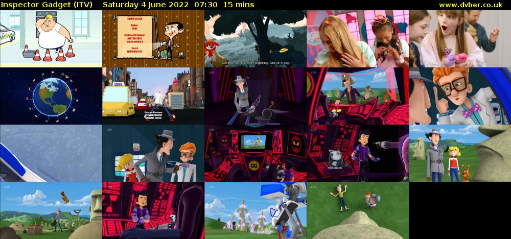 Inspector Gadget (ITV) Saturday 4 June 2022 07:30 - 07:45
