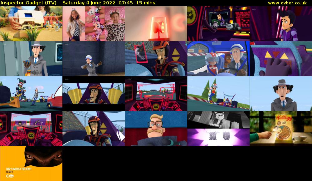 Inspector Gadget (ITV) Saturday 4 June 2022 07:45 - 08:00