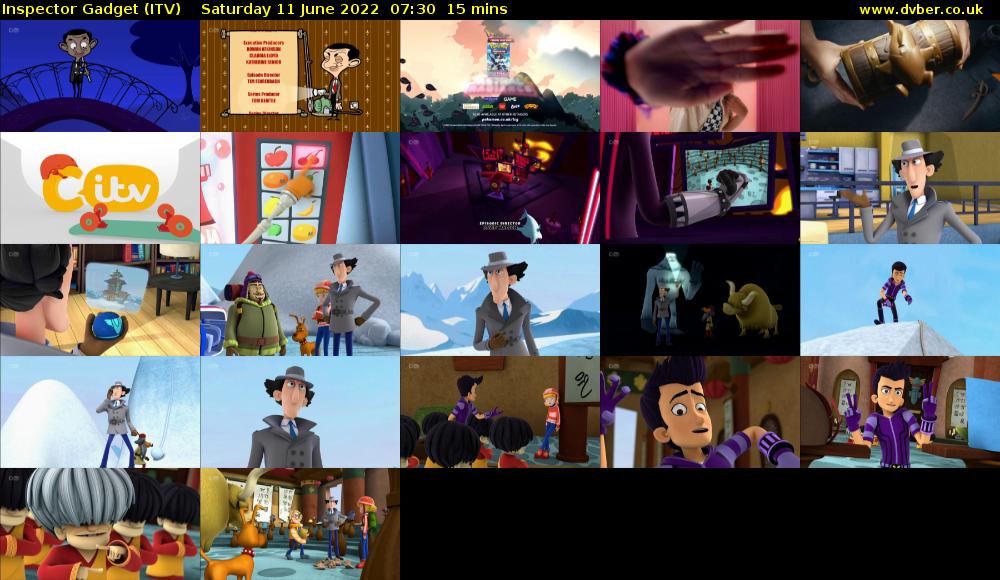Inspector Gadget (ITV) Saturday 11 June 2022 07:30 - 07:45