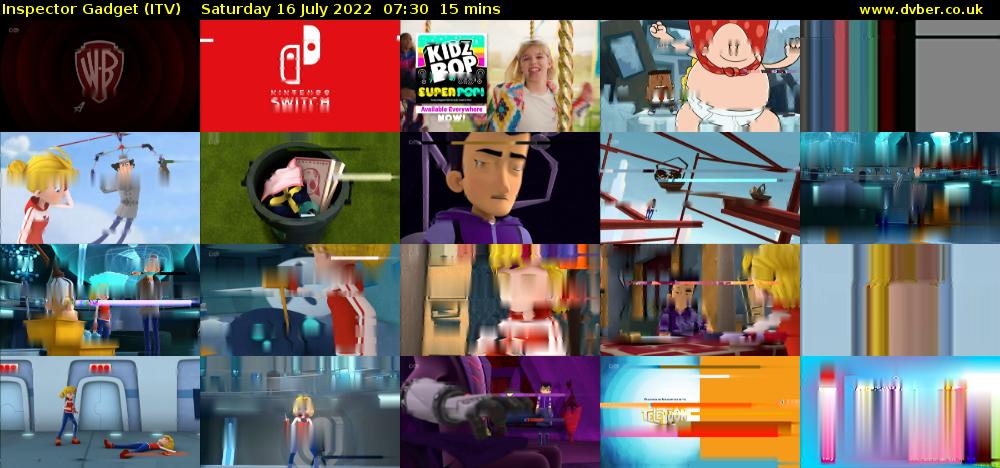 Inspector Gadget (ITV) Saturday 16 July 2022 07:30 - 07:45