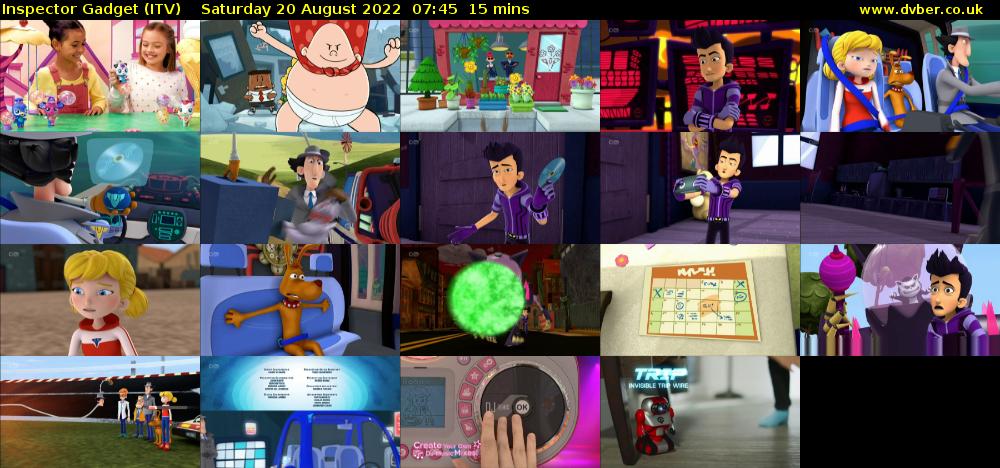Inspector Gadget (ITV) Saturday 20 August 2022 07:45 - 08:00