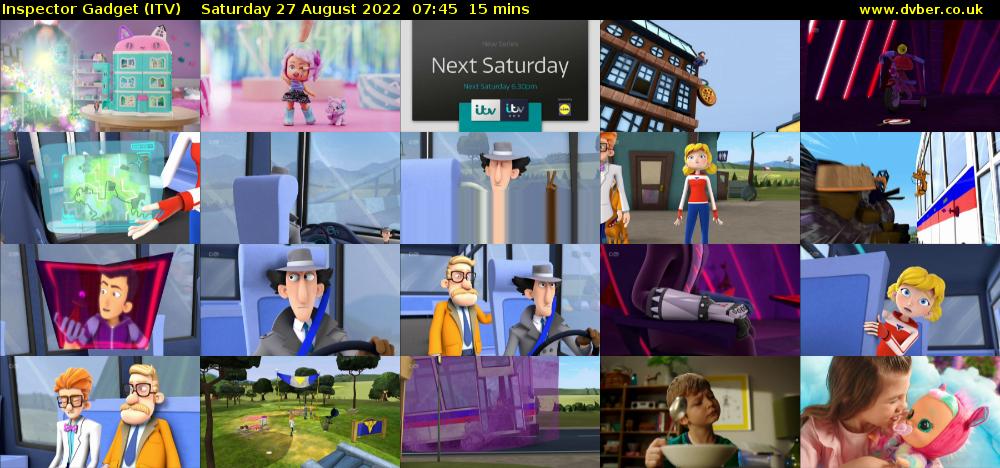 Inspector Gadget (ITV) Saturday 27 August 2022 07:45 - 08:00