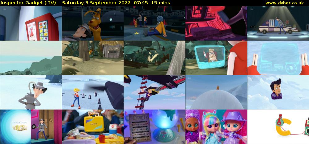 Inspector Gadget (ITV) Saturday 3 September 2022 07:45 - 08:00