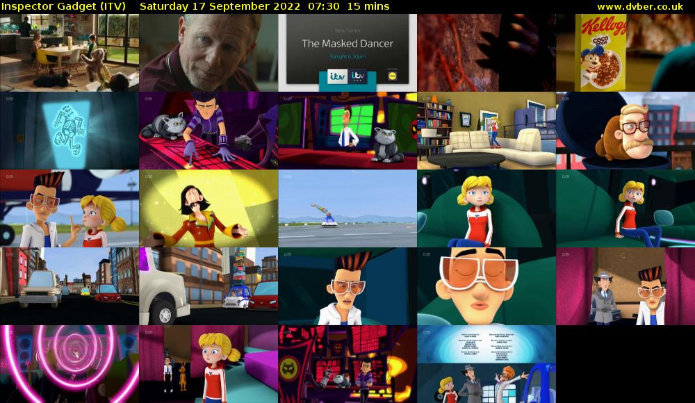 Inspector Gadget (ITV) Saturday 17 September 2022 07:30 - 07:45
