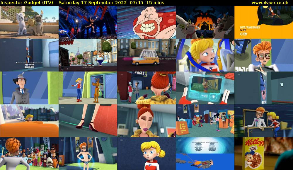 Inspector Gadget (ITV) Saturday 17 September 2022 07:45 - 08:00