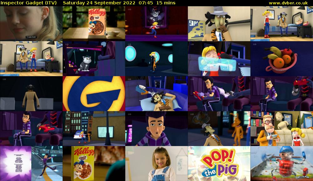 Inspector Gadget (ITV) Saturday 24 September 2022 07:45 - 08:00