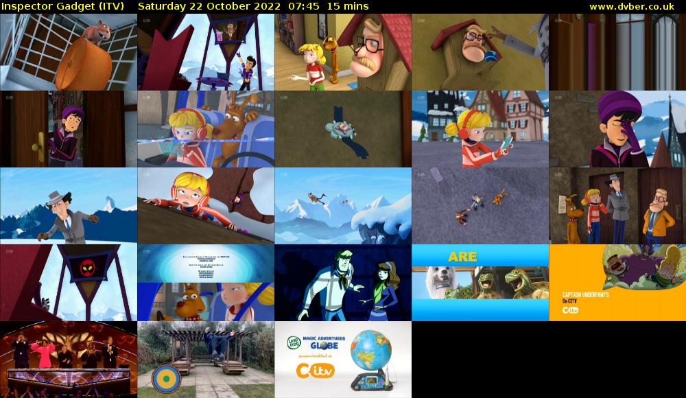 Inspector Gadget (ITV) Saturday 22 October 2022 07:45 - 08:00