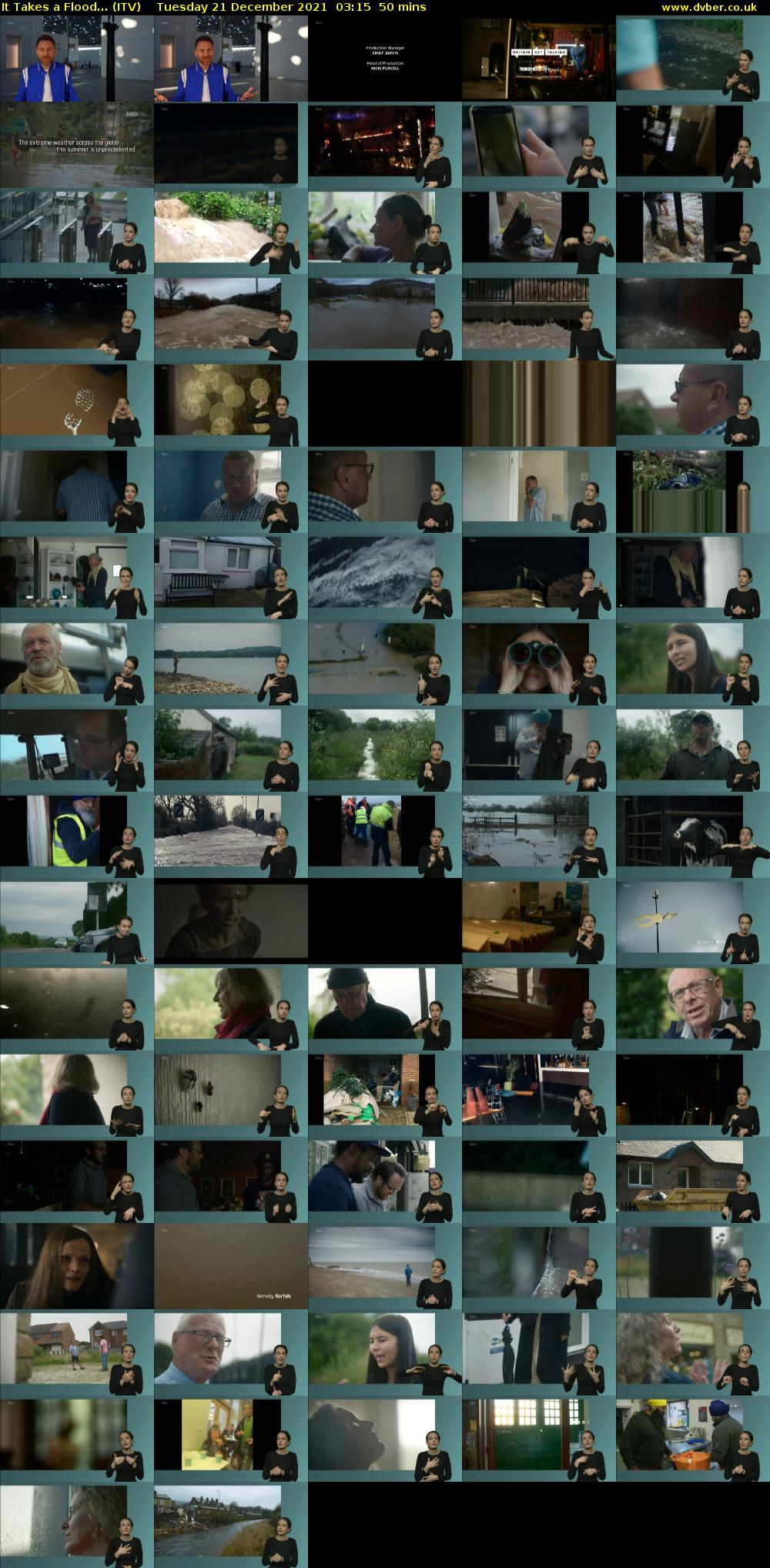 It Takes a Flood... (ITV) Tuesday 21 December 2021 03:15 - 04:05