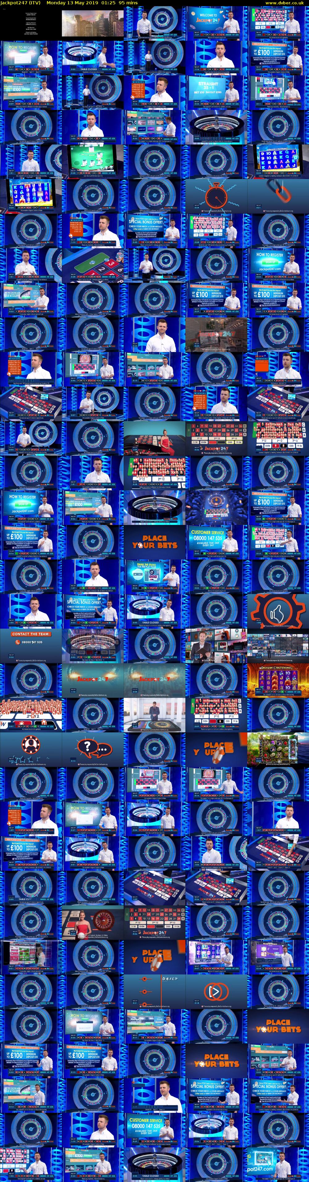 Jackpot247 (ITV) Monday 13 May 2019 01:25 - 03:00