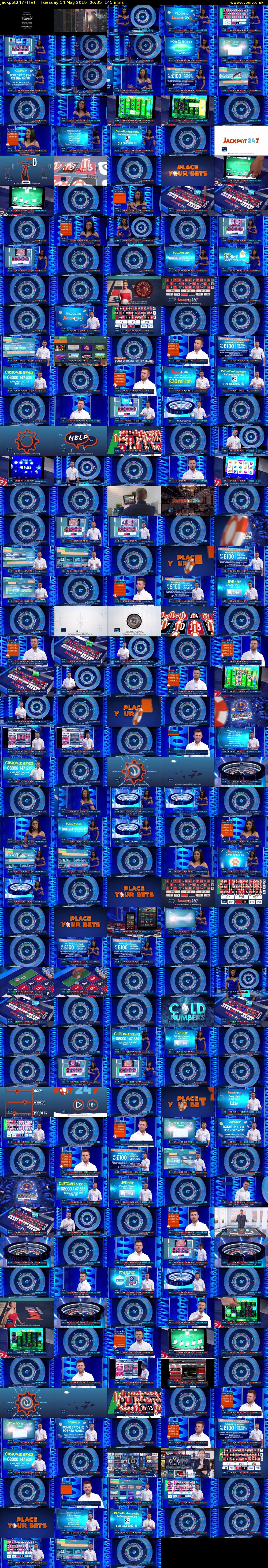 Jackpot247 (ITV) Tuesday 14 May 2019 00:35 - 03:00