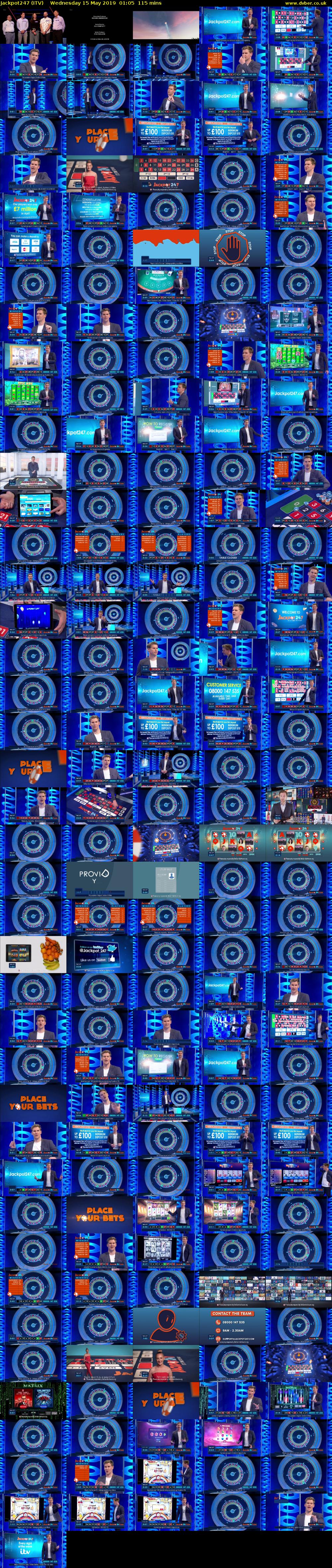 Jackpot247 (ITV) Wednesday 15 May 2019 01:05 - 03:00