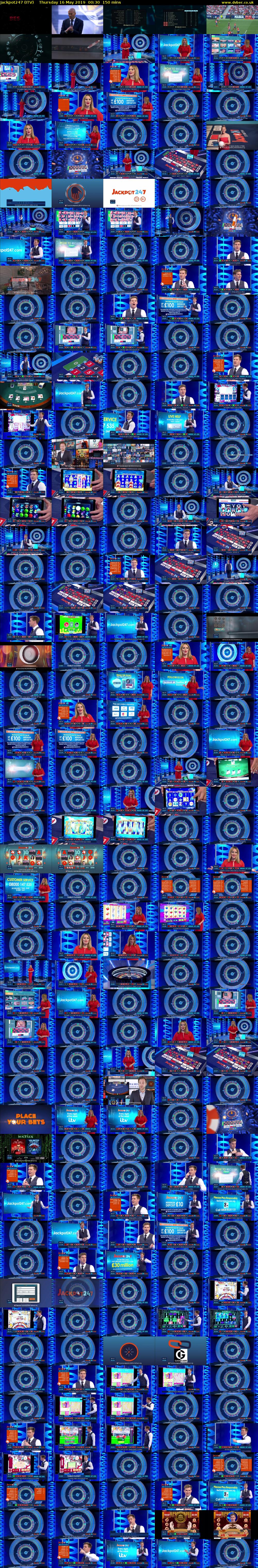 Jackpot247 (ITV) Thursday 16 May 2019 00:30 - 03:00