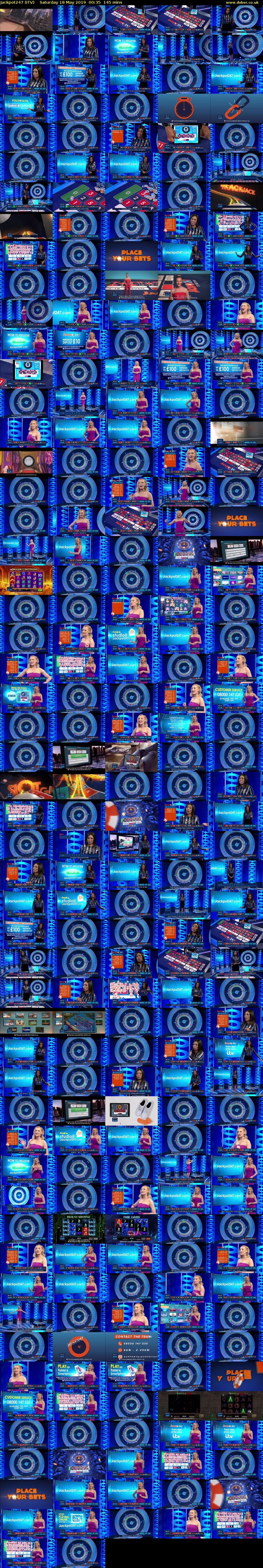 Jackpot247 (ITV) Saturday 18 May 2019 00:35 - 03:00