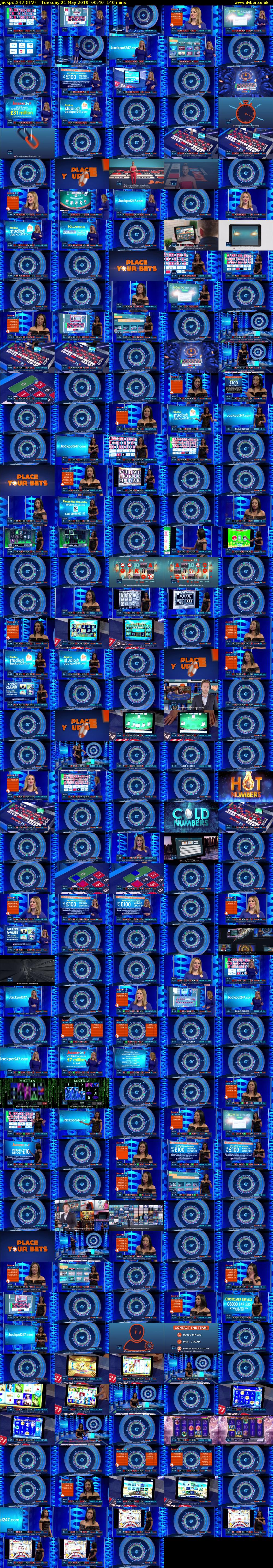 Jackpot247 (ITV) Tuesday 21 May 2019 00:40 - 03:00